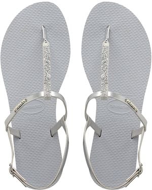 Havaianas You Riviera Crystal Sandals - Grey