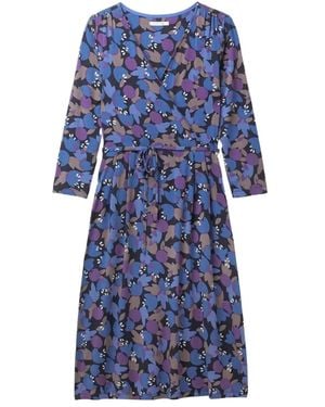 White Stuff Floral Wrap Dress - Blue