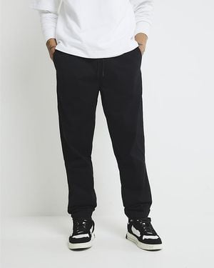 River Island Joggers Regular Fit Pull On Cotton - Black