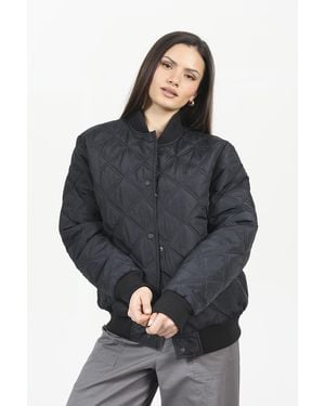Brave Soul Quilted Bomber Jacket - Black