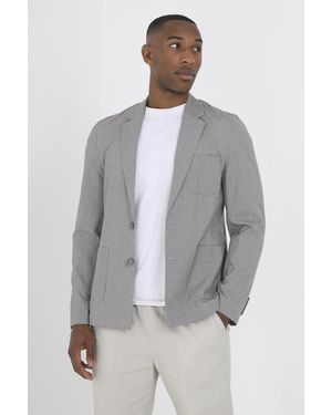 Brave Soul 'Canterbury' Check Blazer - Grey