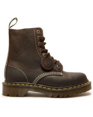 Dr. Martens Dr 1460 Wax Commander Leather Lace-Up Boots - Brown