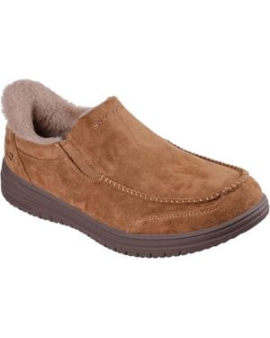 Skechers Murette Scofield Textile Chestnut Slippers - Brown
