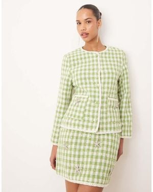 Sister Jane Dream Tweed Jacket Co-Ord - Green