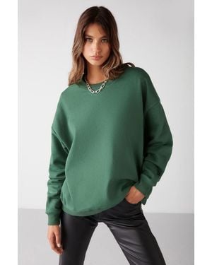Grimelange Oversized Crew Neck Sweatshirt - Green