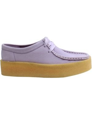 Clarks Wallabee Cup Lilac Shoes - Blue