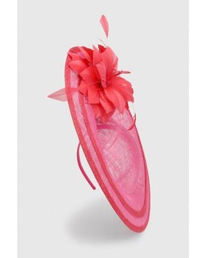 Karen Millen Flower Trim Detail Fascinator - Pink