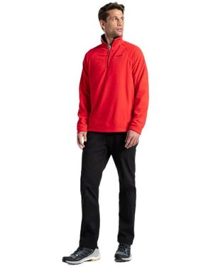 Craghoppers Corey Vi Half Zip Micro Fleece Midlayer Top Cma1287 - Red