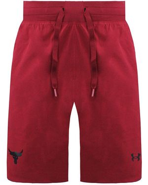 Under Armour X Project Rock Snap Shorts - Red