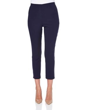 Roman 3/4 Length Stretch Elastic Waist Trouser - Blue