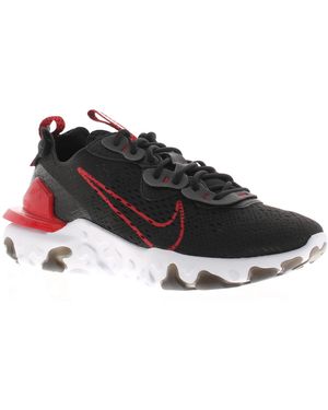 Nike Trainers React Vision Lace Up Rubber Eva Outsole And - Black
