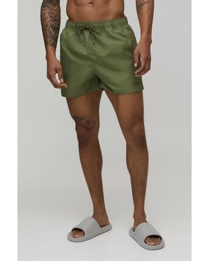 BoohooMAN Short Length Bm Autograph Swim - Green