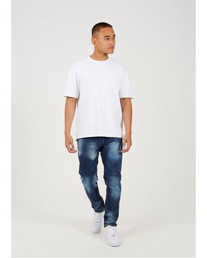 Brave Soul Splat Skinny Jean - White
