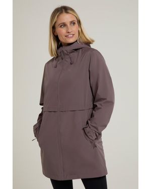 Mountain Warehouse 'Hilltop' Waterproof Jacket With Side Pockets Outdoors Rain Coat - Brown