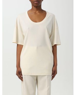 Lemaire Relaxed Cotton Crew Neck Tshirt - Natural