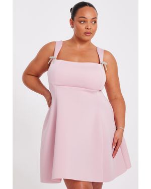 Quiz Curve A-Line Mini Dress - Pink