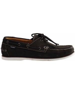 Hackett Aldeney Deck Shoes Nubuck Leather - Black