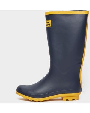Peter Storm Waterproof Trim Tall Length Wellies With Grippy Outsole - Blue