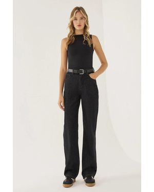 Hiccup Washed Straight-Leg Jeans - Blue