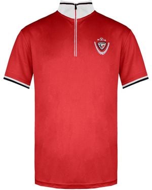 Rossignol Korte Mouw 3/4 Ritssluiting Virage Poloshirt Rlemy04 305 - Rood