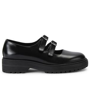 Steve Madden Leather Alba Ballet Flats - Black