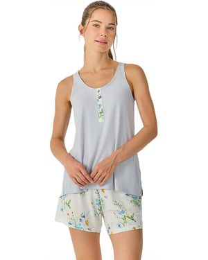 J&j Brothers Summer Short Sleeveless Pyjamas Jjb41 - Blue