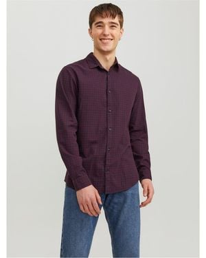 Jack & Jones And Gingham Shirt - Purple