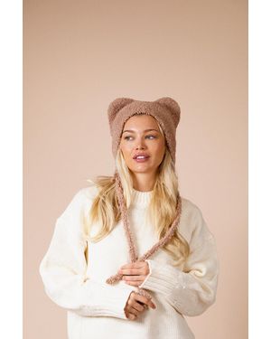 SVNX Beanie With Bear Ears - Natural