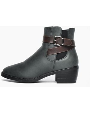Divaz Farrah Vegan Zip Boots - Black