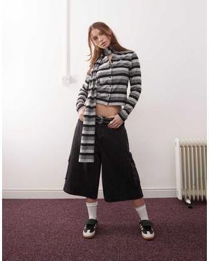 Collusion Fitted Cardigan - White