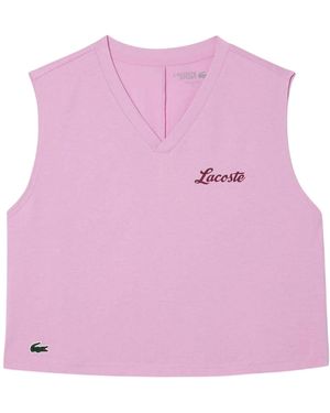 Lacoste Sport Relaxed Fit Mouwloze Gewaad Top - Paars