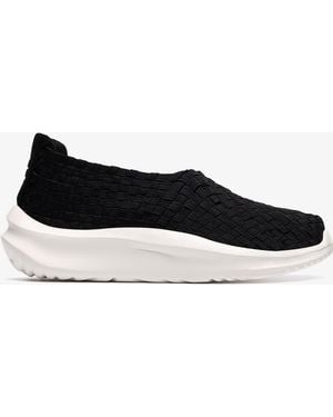 Clarks Solevana Weave Shoes - Black