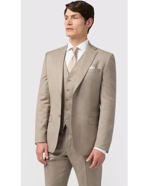 Alexandre Silver Label Italian Stone Twill Tailored Jacket - Brown