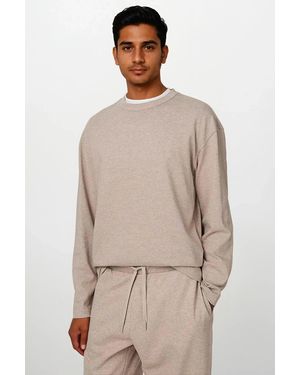 Secret Label Cotton Long Sleeve Oversized Top - Natural