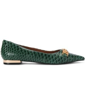 Kurt Geiger Kingsley Pointed Flat Ballet Flats - Green