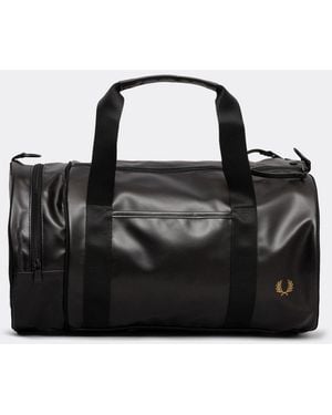 Fred Perry Tonal Barrel Bag - Black