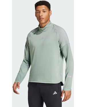 adidas Originals Ultimate Hi Vis Reflective 1/2-Zip Top - Green