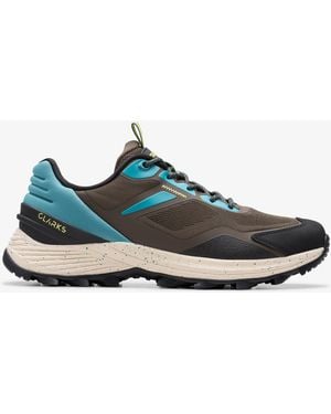 Clarks Stanway Lace Combination Trainers - Blue
