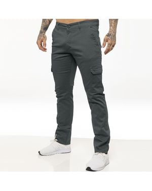 Enzo Cargo Combat Chinos - Blue