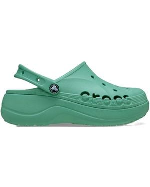 Crocs™ Baya Platform Closed Toe Clogs - Green