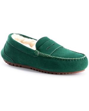 Aus Wooli Australia Byronbay Cosy Moccasins - Green