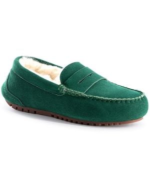 Aus Wooli Australia Byronbay Cosy Moccasins - Green