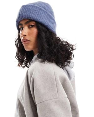 ASOS Chunky Double Roll Beanie - Blue