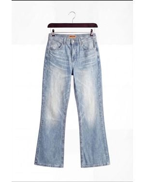 Giesto Mid-Waist Flare Jeans - Blue