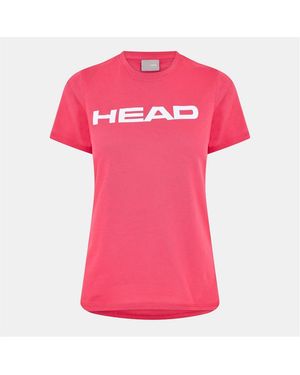 Head Lucy Wordmark Crew Neck Short Sleeve Jersey T-Shirt - Pink