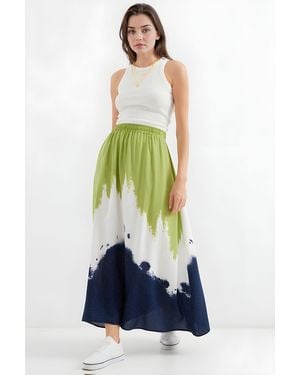 Bigdart Gradient Maxi Skirt With Elastic Waist - Blue