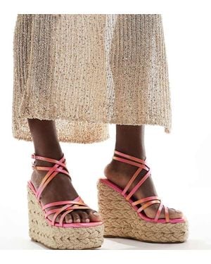 SIMMI Wide Fit Akela Strappy Espadrille - Brown