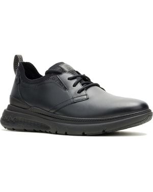 Hush Puppies Excel Leren Zwarte/zwarte Veterschoenen