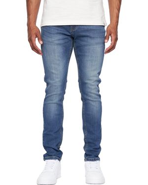 Duck and Cover Overburg Tapered Jeans (Mid Wash) - Blue