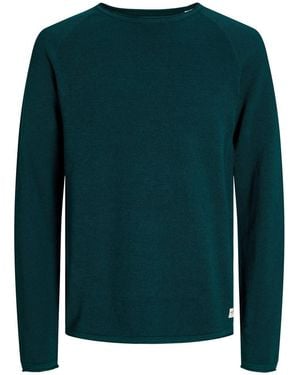 Jack & Jones And Regular Fit Long Sleeve Crew Neck Jumper - Green